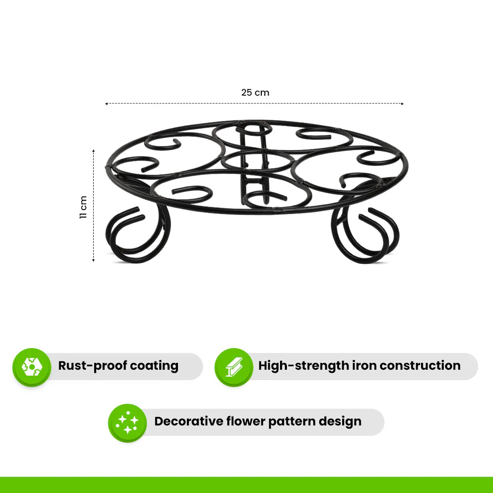 Round Designer Metal Plant Stand - Image 3